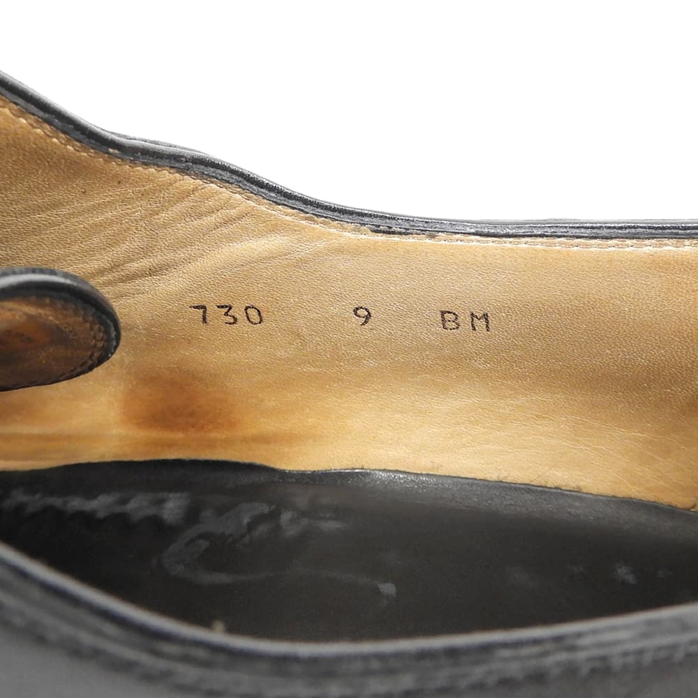 S.T. Dupont Black Leather Plain Toe Sneakers Size 9