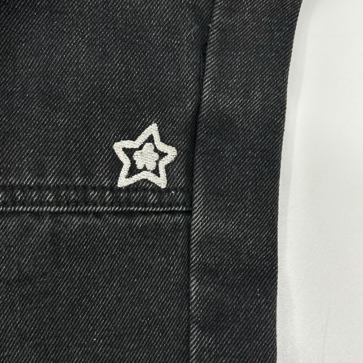 STAR TEAM Black Faded Double Knee Star Jeans Size 36