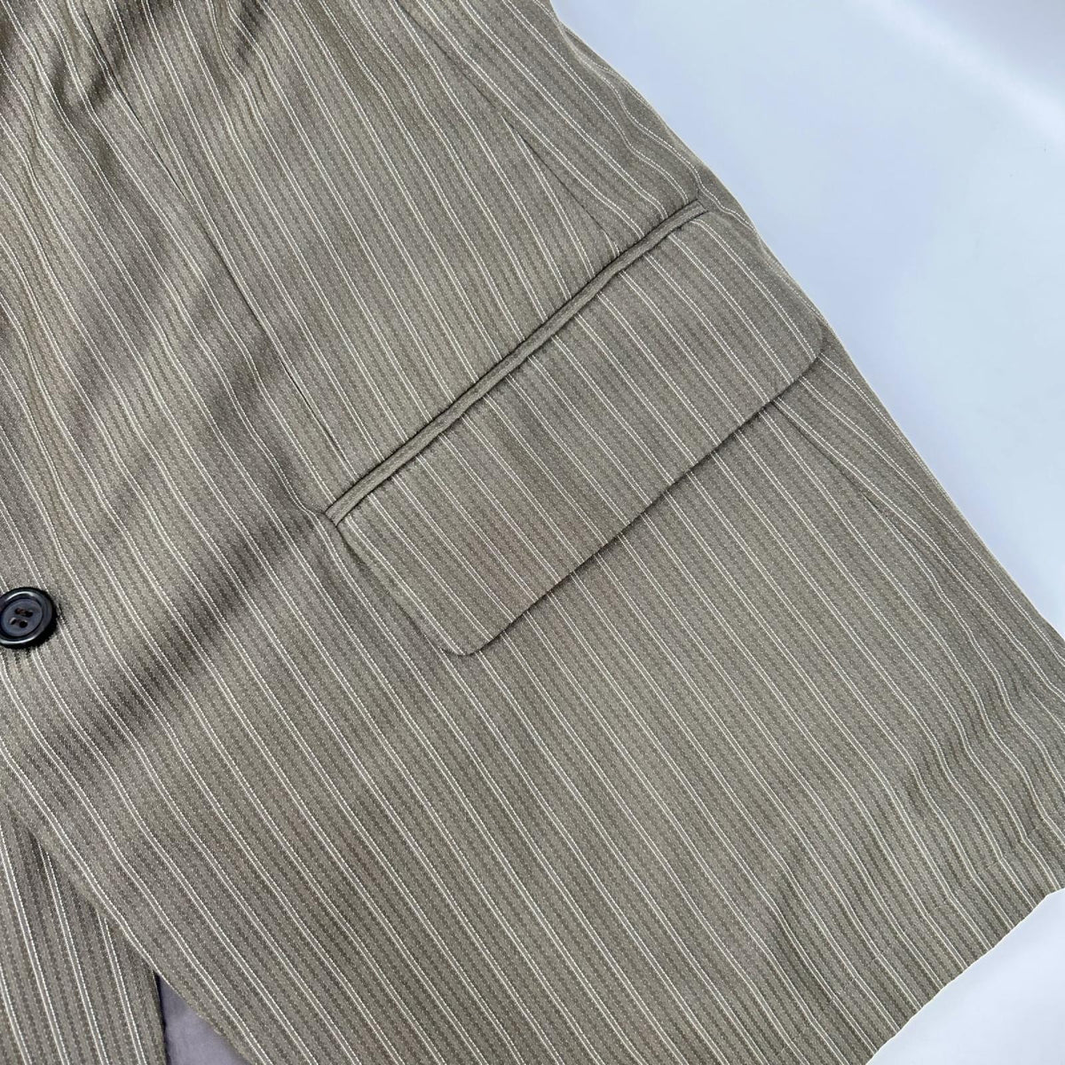DRIES VAN NOTEN Leica Era Stripe Cotton Blazer Brown Size 48