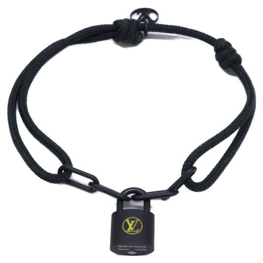 LOUIS VUITTON Lockit Virgil Abloh Cord Bracelet Black