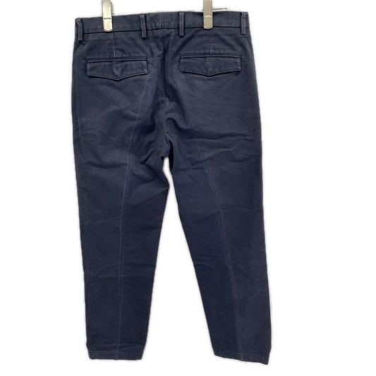 VALENTINO Navy Cotton Straight Pants