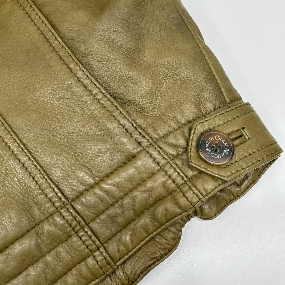 GIAN MARCO VENTURI 80s Fur Trim Quilted Jacket Green Size 44