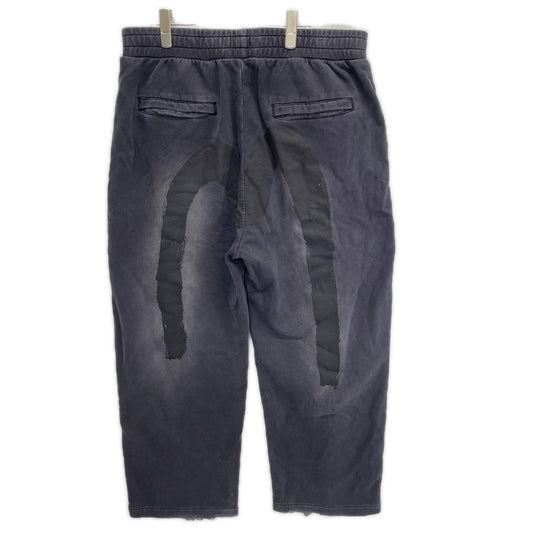 EVISU Black Washed Daikoku Print Sweatpants Size L