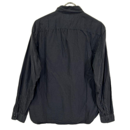 RRL Black Cotton Cat Eye Button Railman Work Shirt Size M