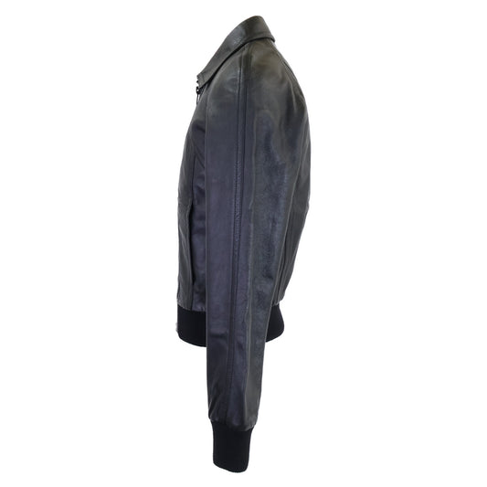 CELINE 2023 Hedi Slimane Lamb Leather Blouson Jacket Size 44