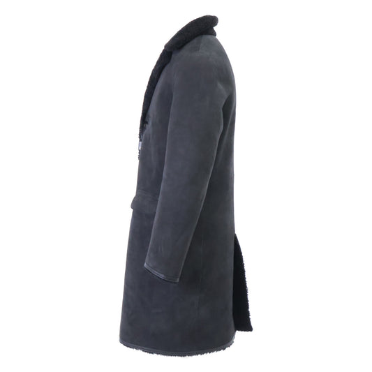 MANZONI Shearling Lamb Coat Black Size 44