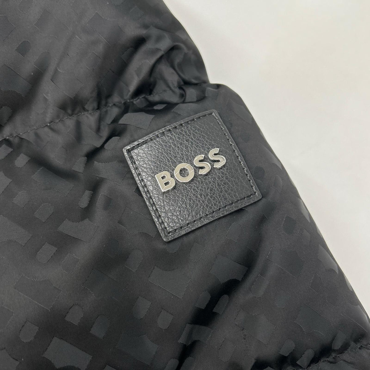 HUGOBOSS Black Monogram Padded Nylon Jacket Size 46