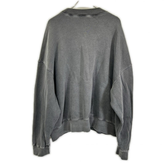 Palm Angels Grey Logo Cotton Sweatshirt Size XL
