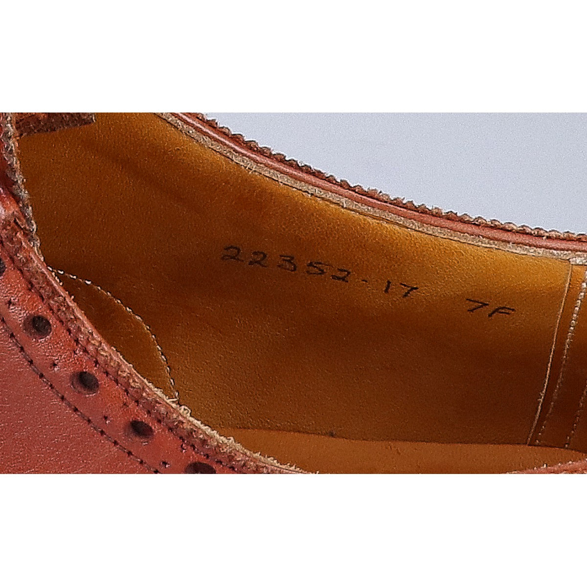 GRENSON OXFORD Semi-Brogue Sneakers Brown Size 7F