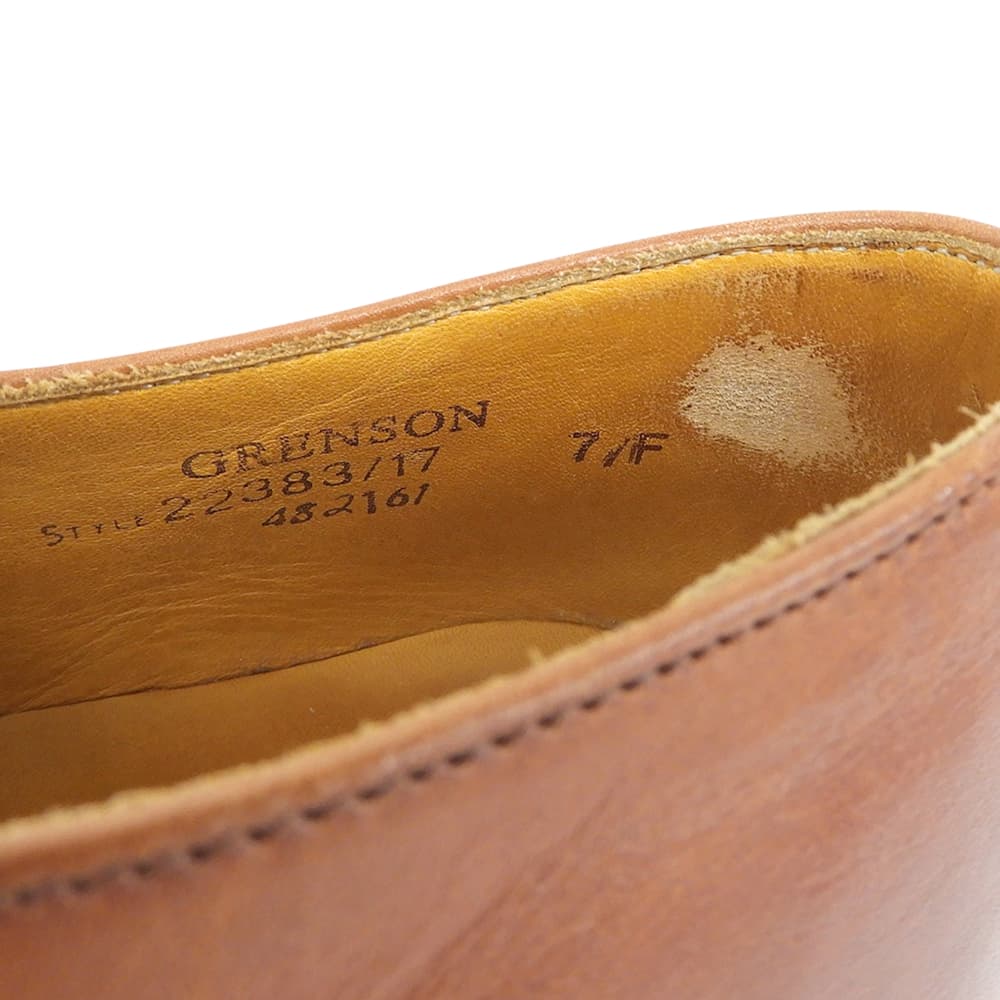 GRENSON U-Tip Brown Leather Shoes Sneakers Size 7F
