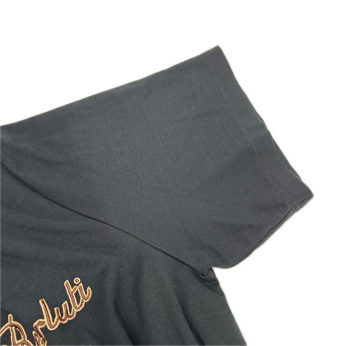 Berluti JRS Logo Embroidered Black Cotton T-Shirt Size L