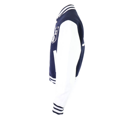 LOUIS VUITTON 24' Leather Arm Varsity Jacket Navy Size 46