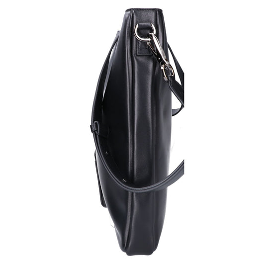 VALENTINO VLogo Rockstud Lambskin Shoulder Bag Black