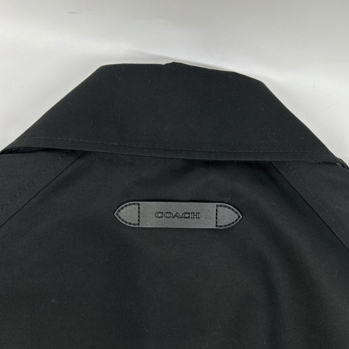 COACH CT264 Black Core Cotton Trench Coat Size M