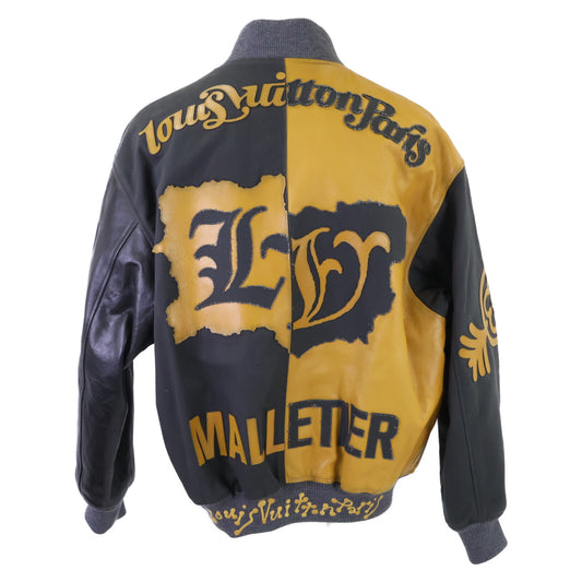 LOUIS VUITTON 23' Leather Canvas Bomber Jacket Multi Size 48