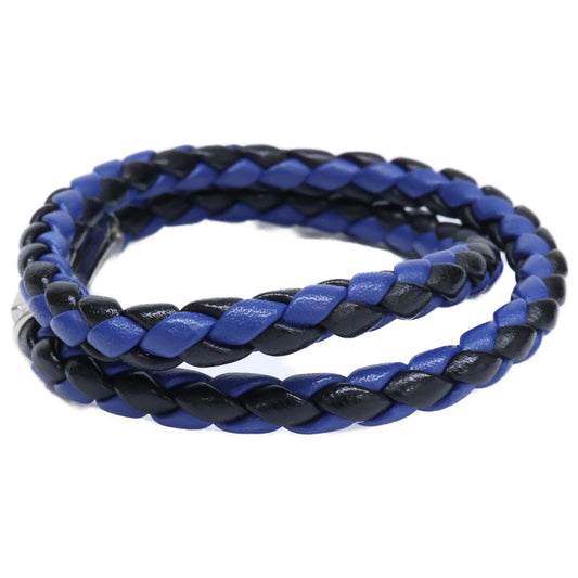 TOD'S My Colors Blue/Black Leather Bracelet