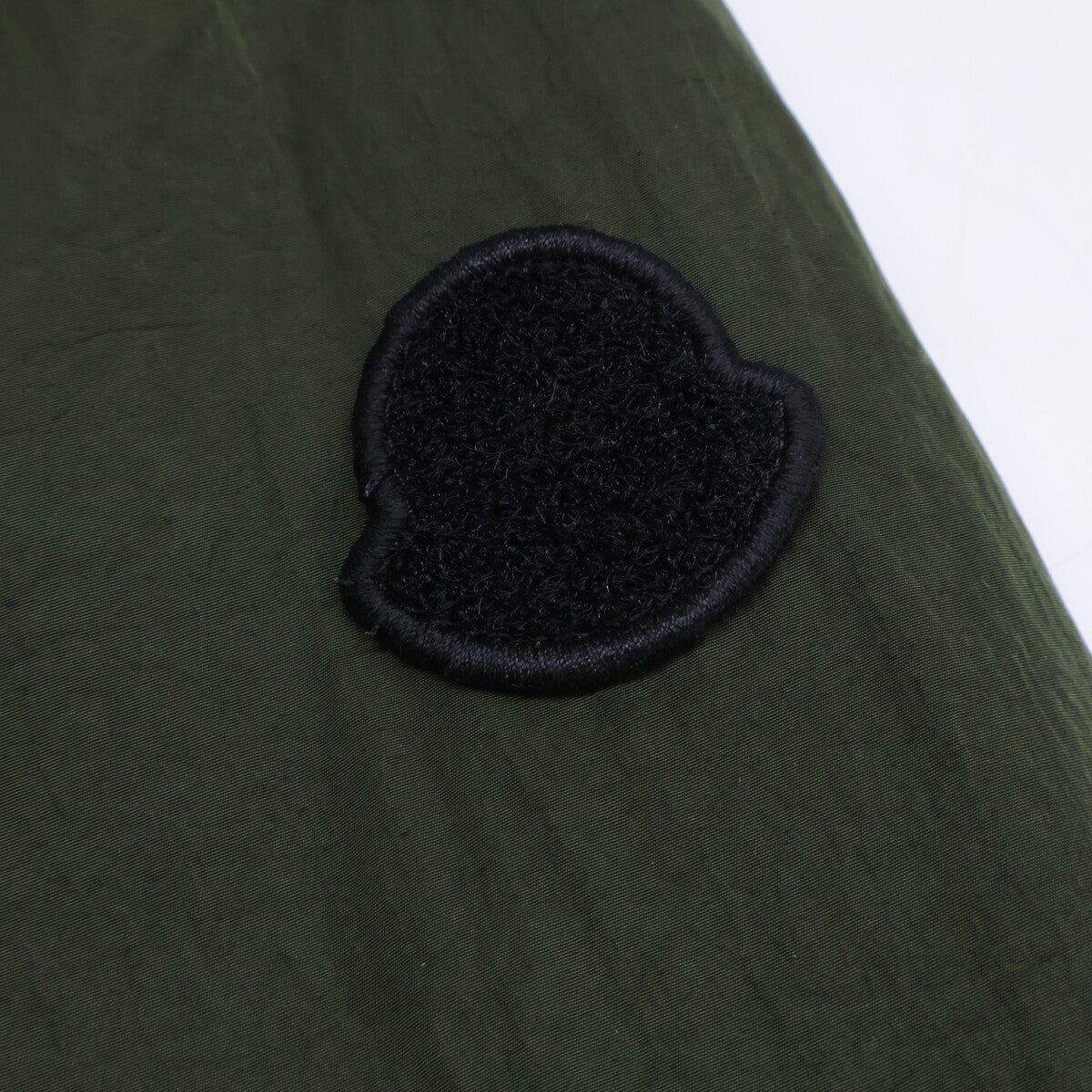 MONCLER SCIE Logo Hooded Nylon Jacket Khaki Size 1