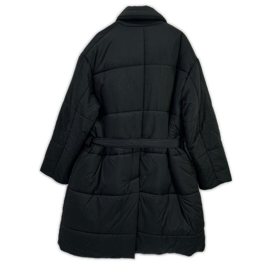 EMPORIOARMANI Belted Long Nylon Coat Black Size 50