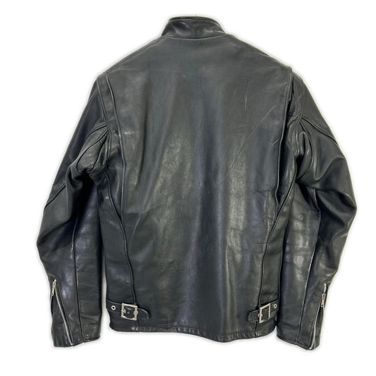 Schott 641 Fur Liner Single Rider Jacket Black Size 34