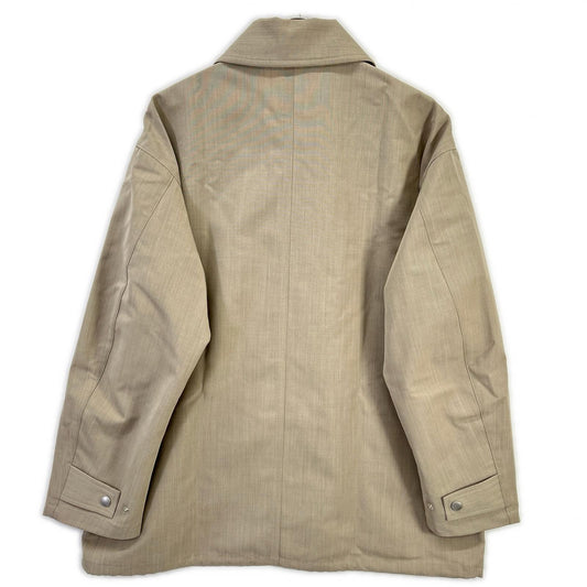 AURALEE WOOL MAX CANVAS Blouson Jacket Beige Size 3
