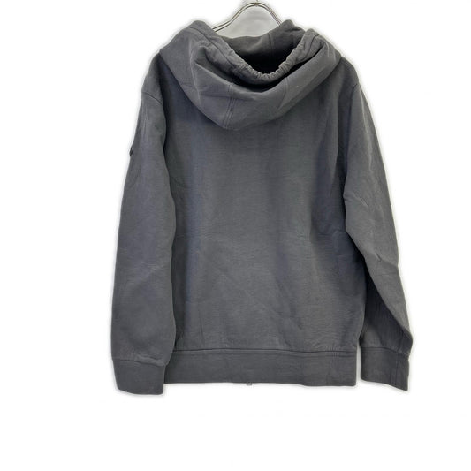 MONCLER 23 Gray Felpa Aperta Con Cappuccio Zip Hoodie Size C