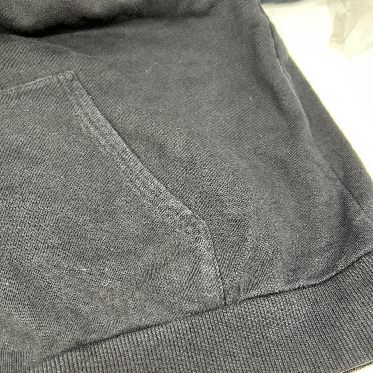 CELINE Black Cotton Fleece Loose Hoodie Size L