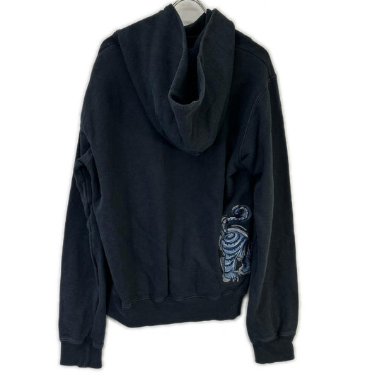 DIOR xKENNY SCHARF Embroidered Cotton Hoodie Black Size XL