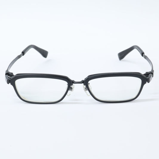 999.9 M-22 Titanium Square Glasses Black Size 53x17-133