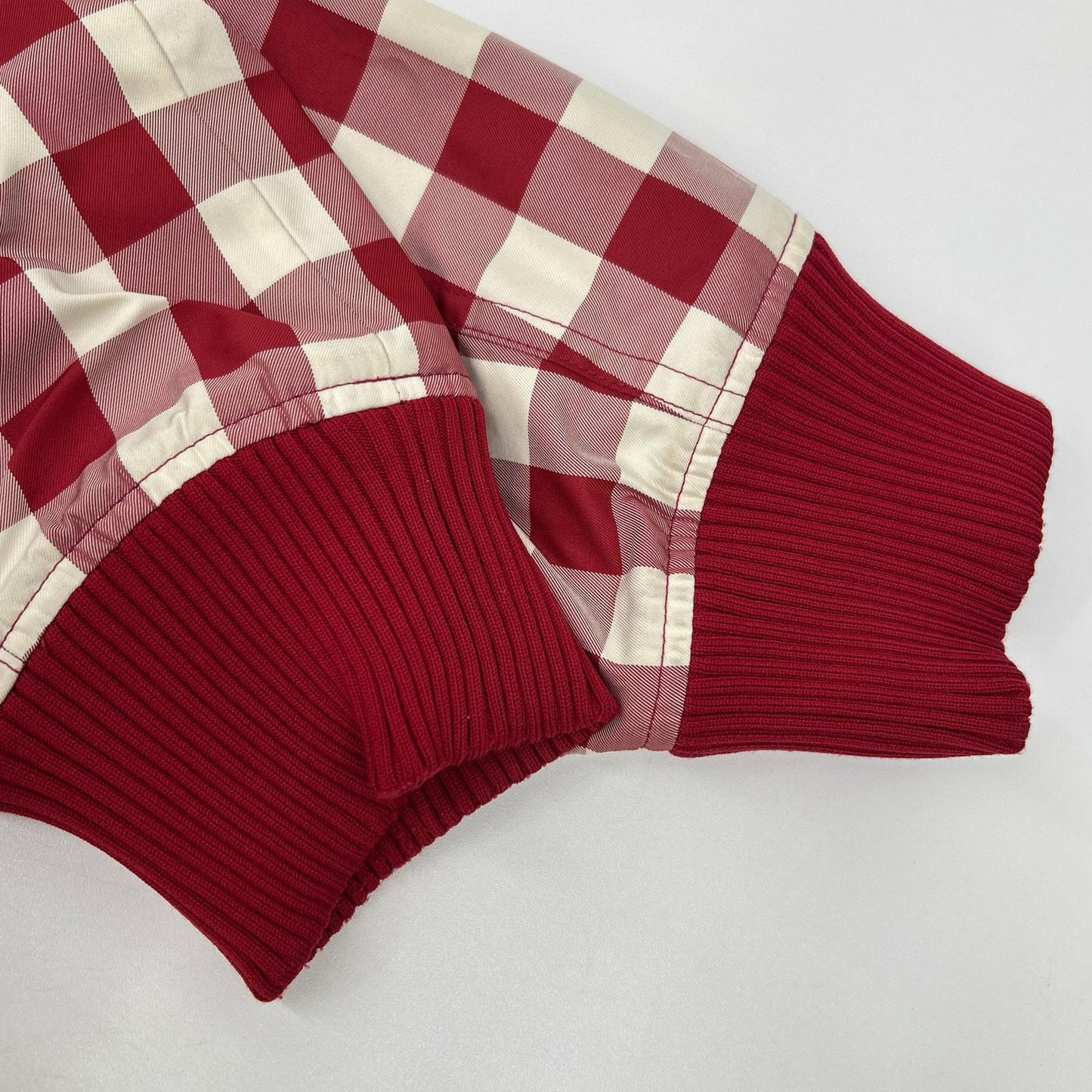 MASTER BUNNY EDITION Check Rib Knit Jacket Red White Size 5