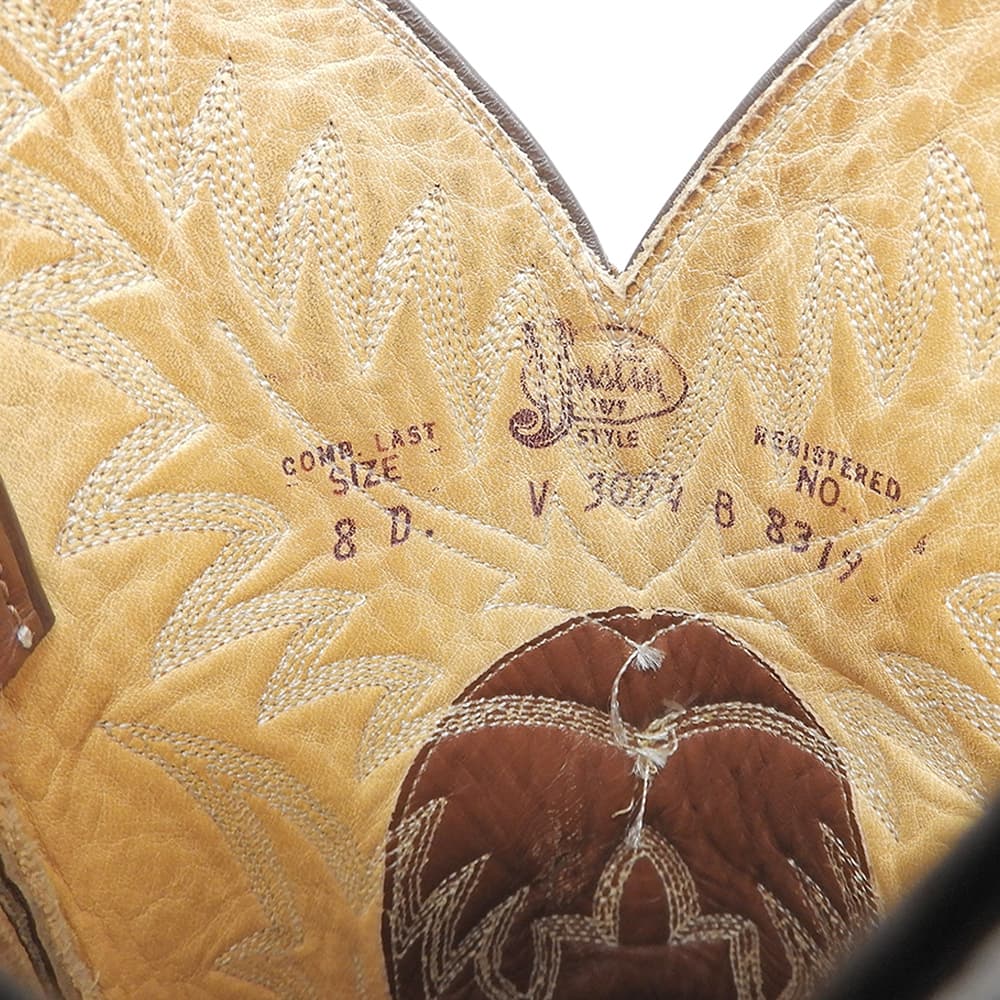 JUSTIN Brown Western Boots w/ Toe Plate Size 8D
