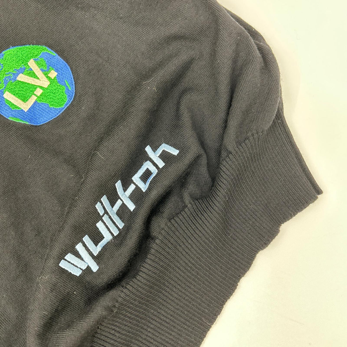 LOUIS VUITTON 19AW Black Patch Design Knit Size M