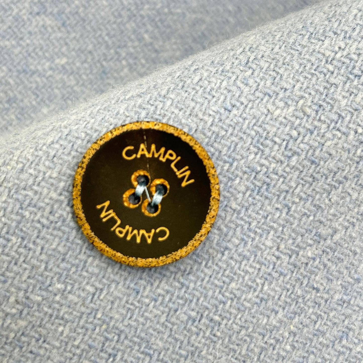 CAMPLIN Blue Double-breasted Wool P-Coat