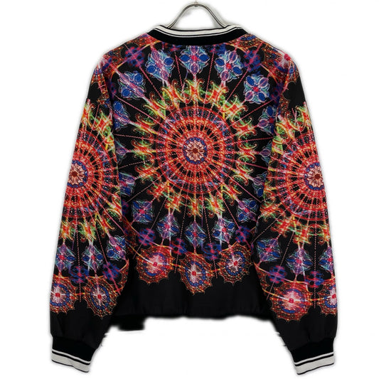 DOLCE&GABBANA Black All-Over Pattern Sweatshirt Size 46