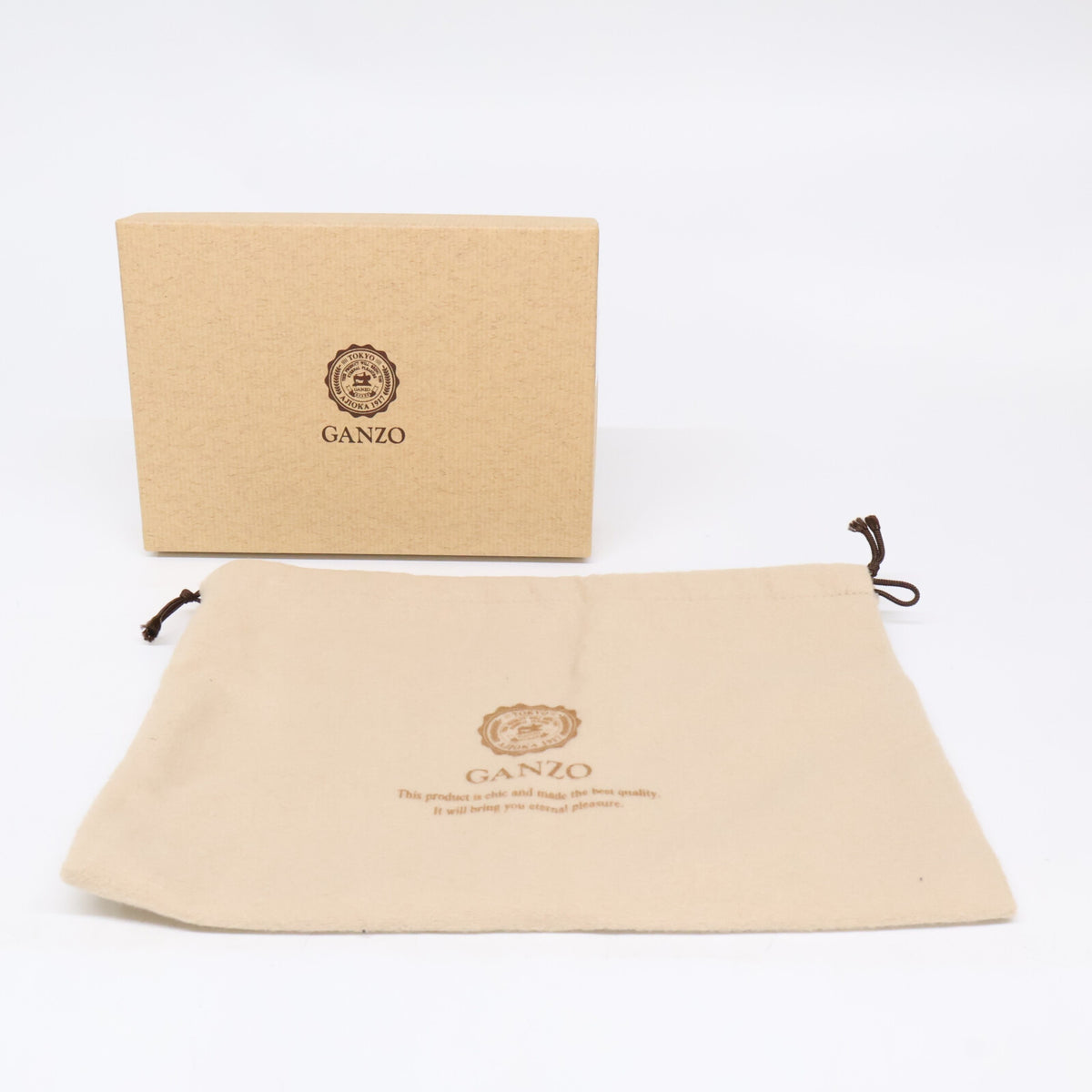 GANZO Thin Bridle Leather Bifold Wallet Hazel