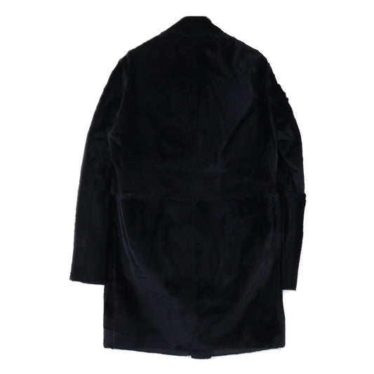 HUGOBOSS Kangaroo Leather Double Breasted Coat Black Size M