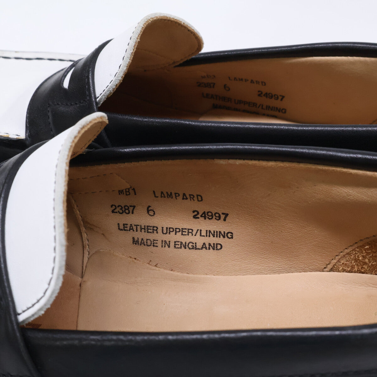 AlfredSargent Lampard Bi-color Loafers White/Black Size 6