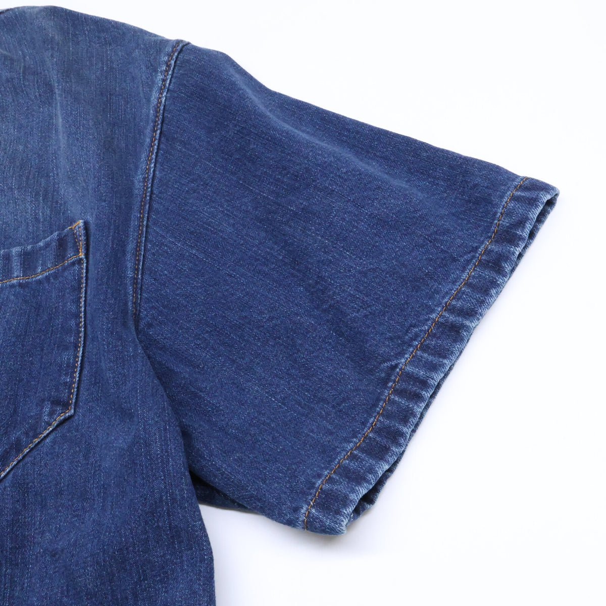 PRADA 2023 Triangle Logo Denim Shirt Jacket Indigo Size L