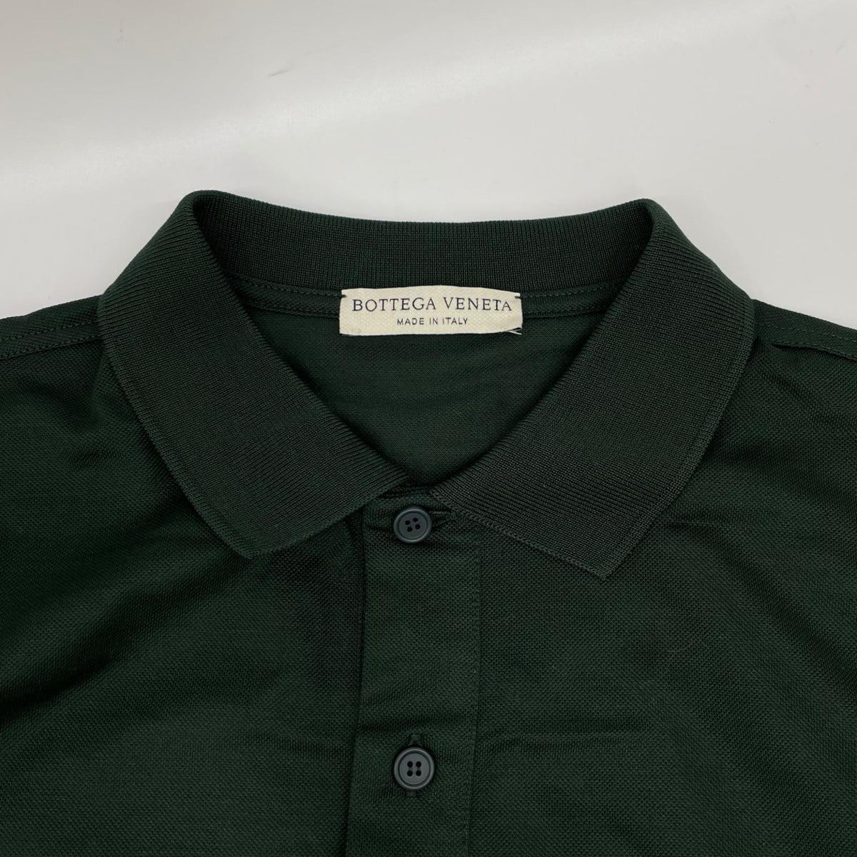 BOTTEGA VENETA 599677 Embroidered Polo Shirt Green Size 48