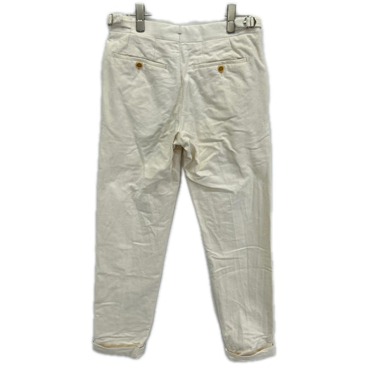 BERNARD ZINS Cotton 2-Pleat Pants Ivory Size 38