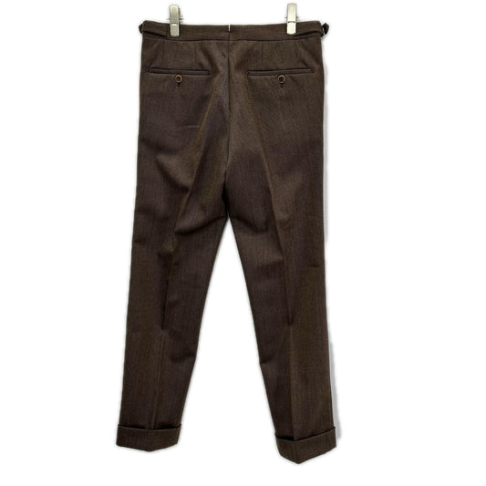 BERNARD ZINS BEAMS F 2-Pleat Wool Slacks Brown Size 38