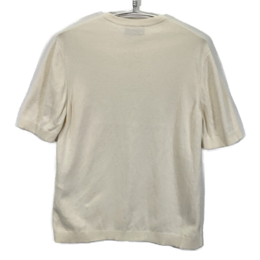 GUCCI 24AW Silk Blend Short Sleeve Knit Ivory Size M