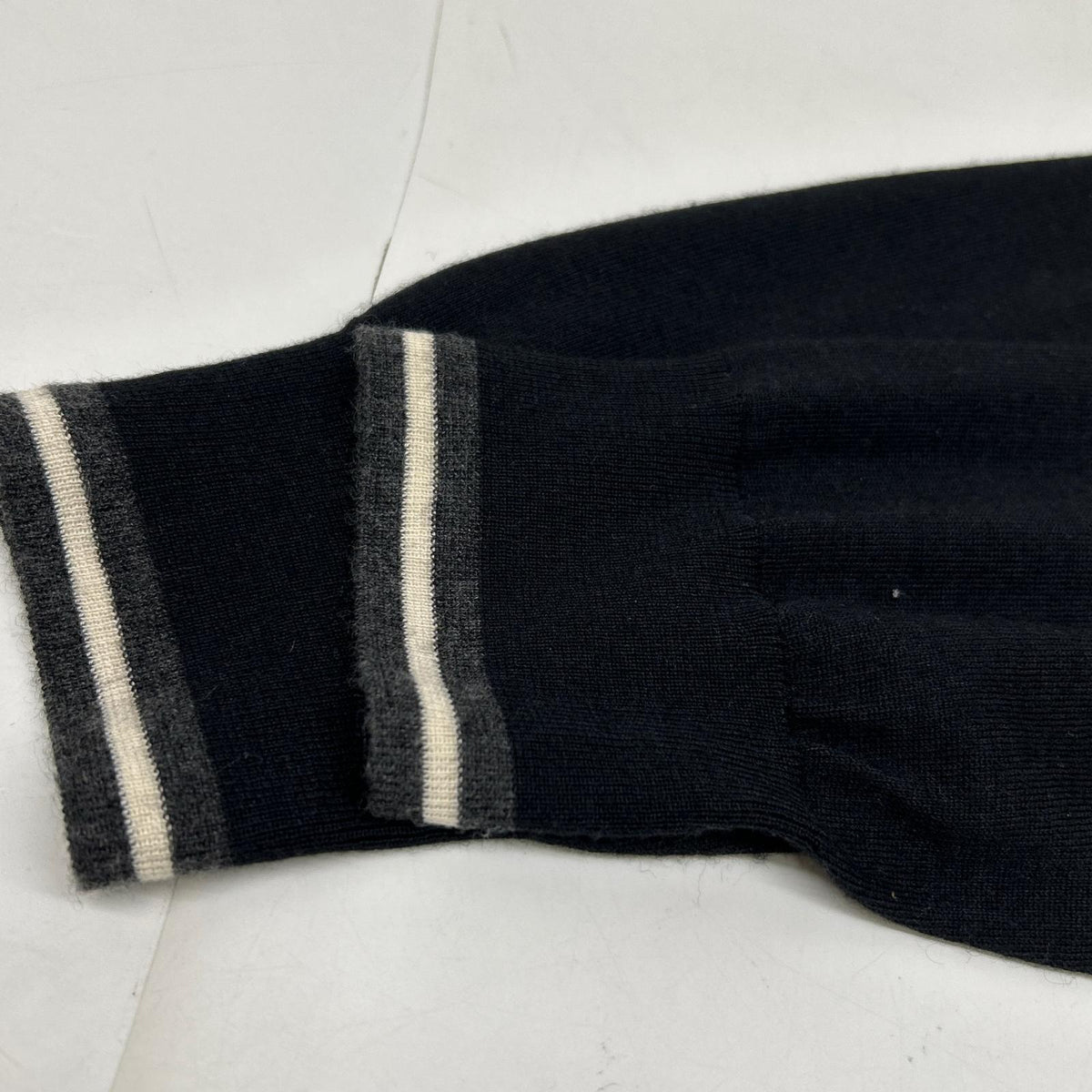 HERMES Cashmere Zip Cardigan Black Size XL