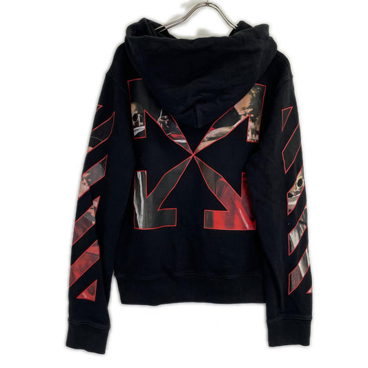 OFF-WHITE 21SS Black Cotton Pullover Hoodie Size S