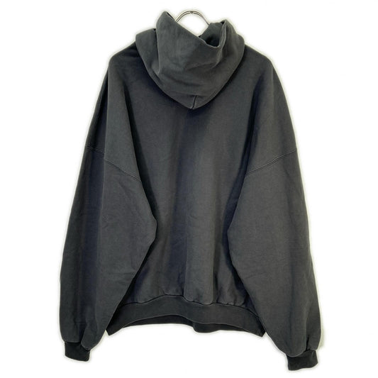 BALENCIAGA 24AW Logo Vintage Print Hoodie Black Size XS
