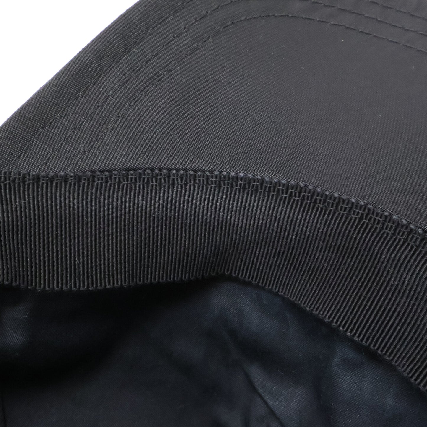 PRADA Nylon Logo Embroidered Cap Black Size L