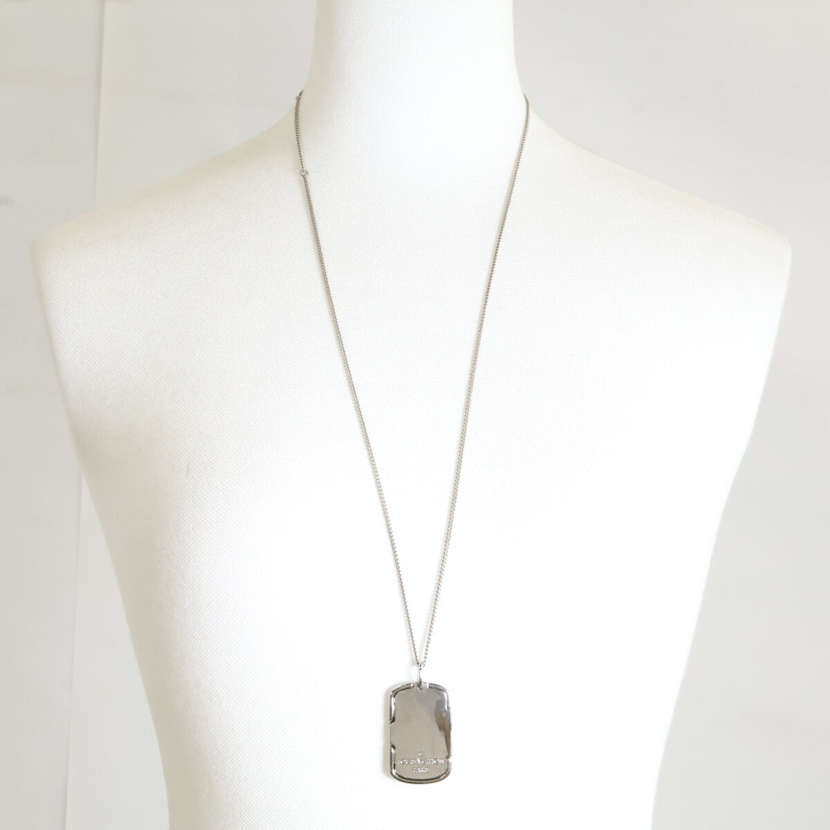 LOUIS VUITTON Monogram Rocket Necklace Silver Size ONE SIZE