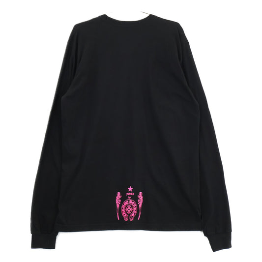 Chrome Hearts FOTI Logo Print T-Shirt Black/Pink Size XL