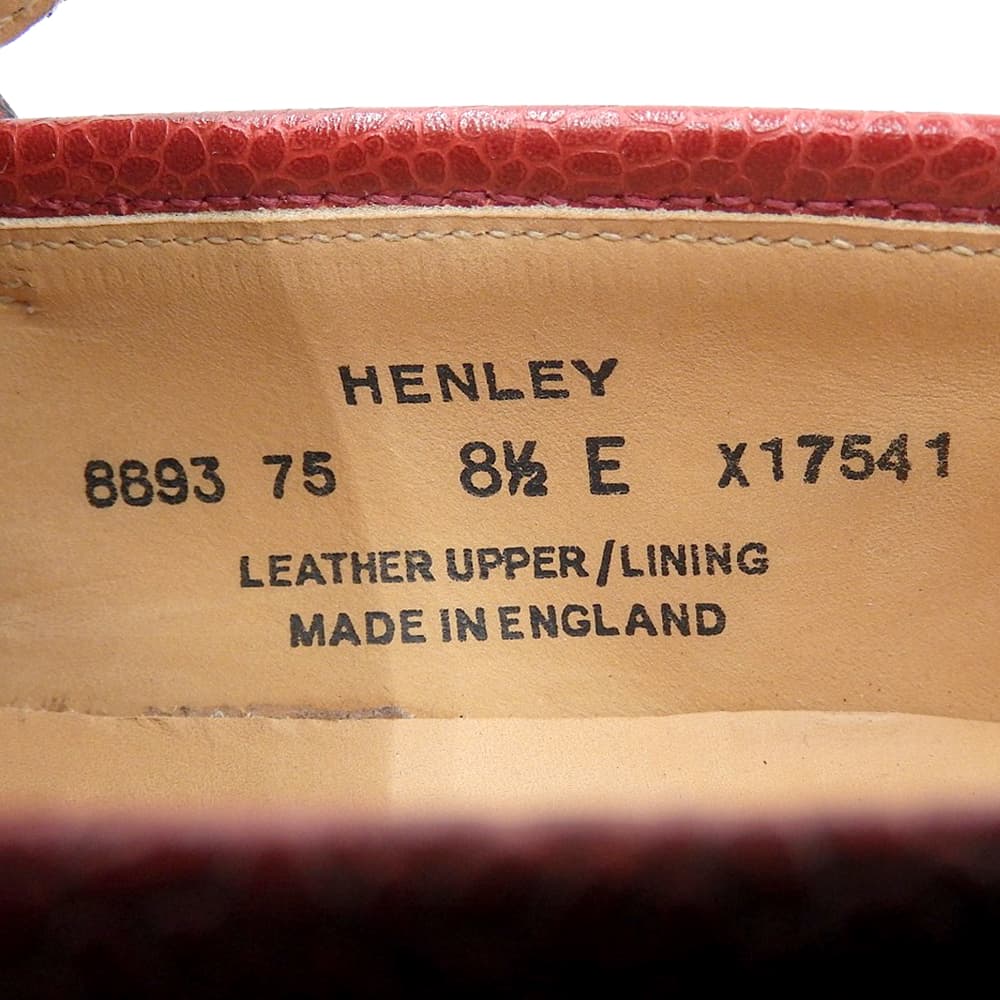 Crockett&Jones Henley Leather Sneakers Ruby Red Size 8