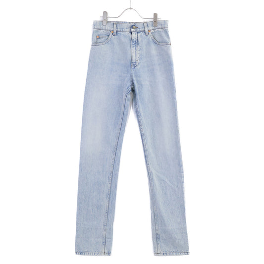 GUCCI 774078 GG Turn-Up Washed Denim Indigo Size 28