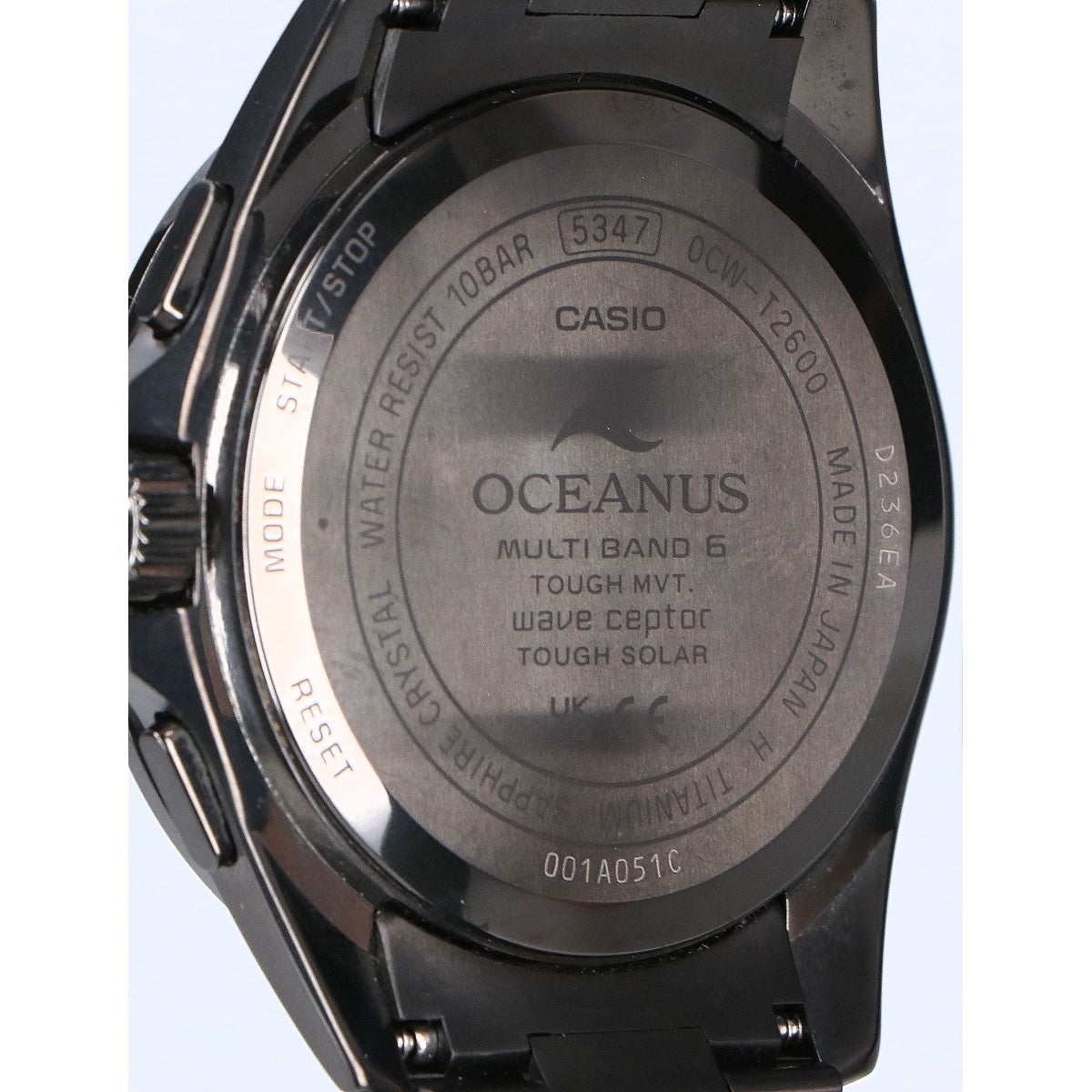 CASIO OCEANUS Classic Line Tough Solar Watch Black